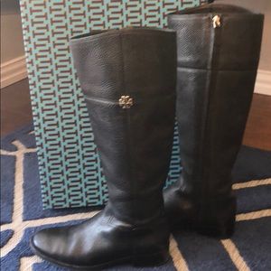 Tory Burch black leather boots